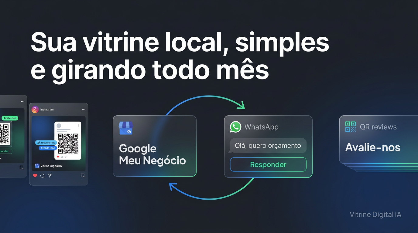 Sua vitrine local simples e girando todo mês